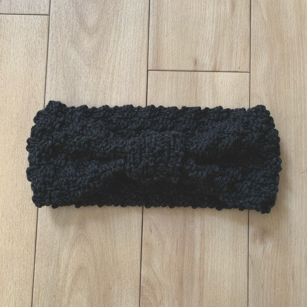 Handmade Charcoal Grey Knit Headband